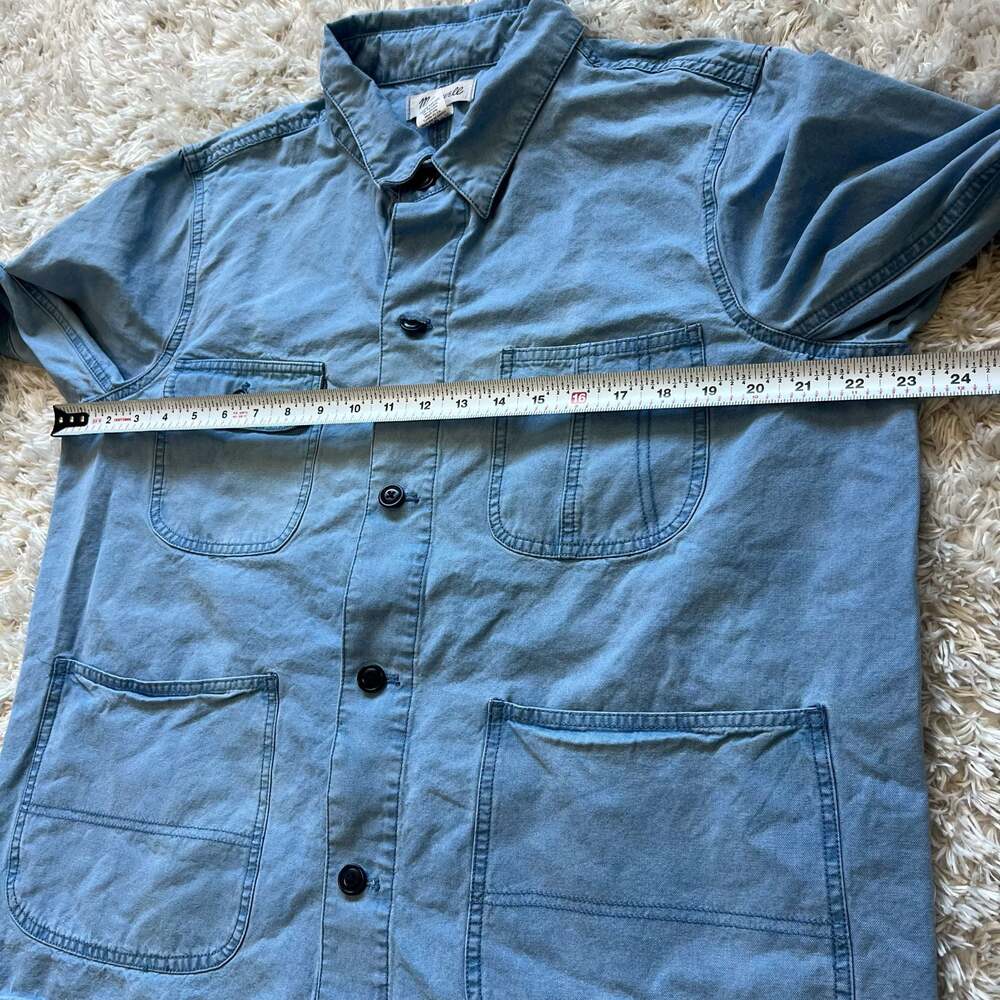 Madewell Blue Cotton Chore Workwear Jacket XL - Picture 11 of 12